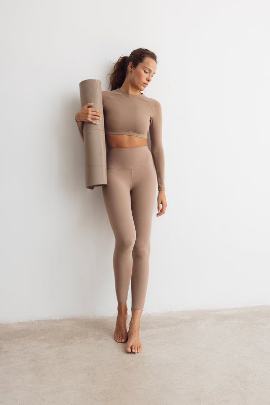 Leggings Netis marron cèdre