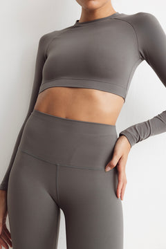 Crop Top Peito Slate Grey