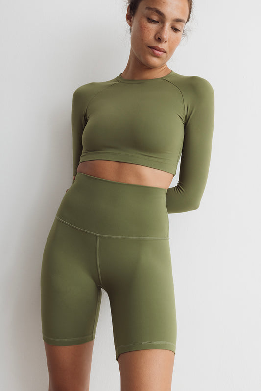 Crop Top Peito Dark Olive