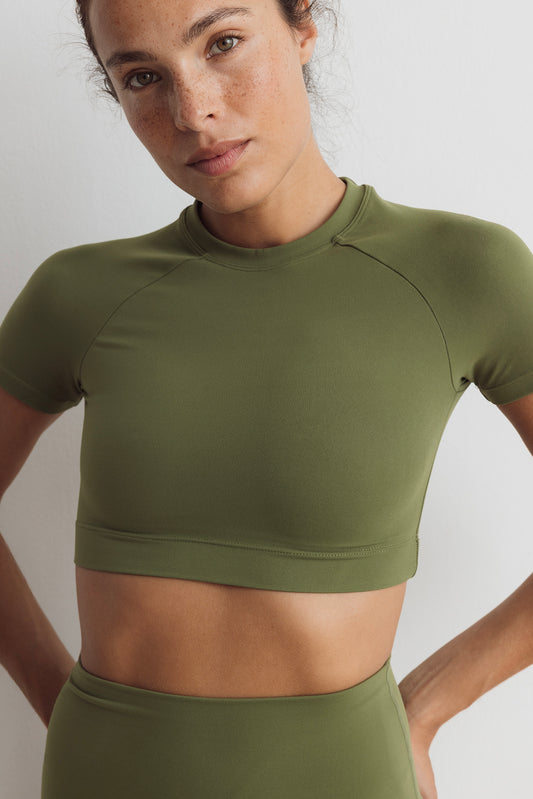 Crop Top Gaia Dark Olive