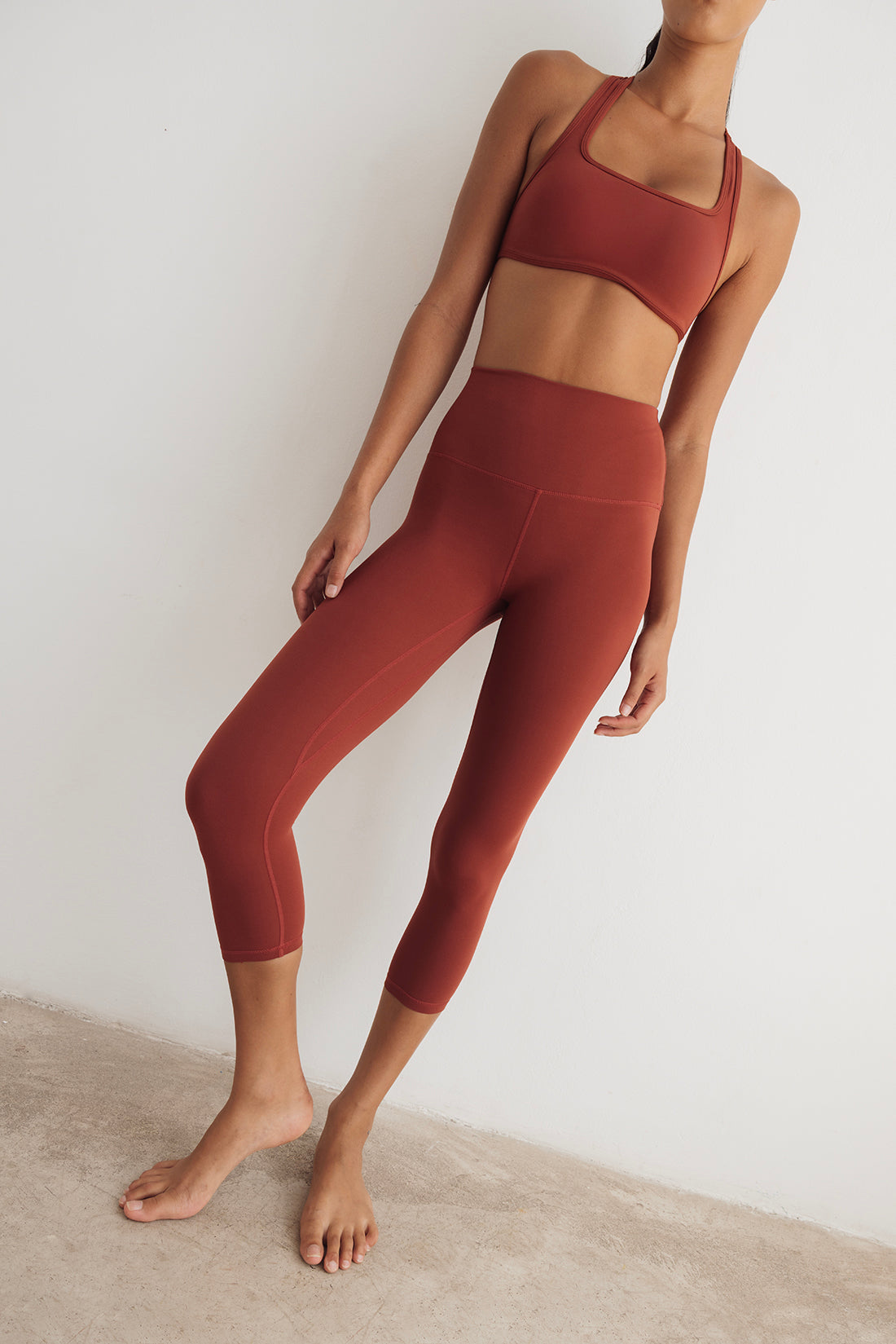 Wine Capri Leggings