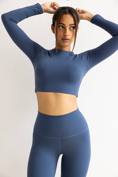 Crop Top Peito Dark Blue