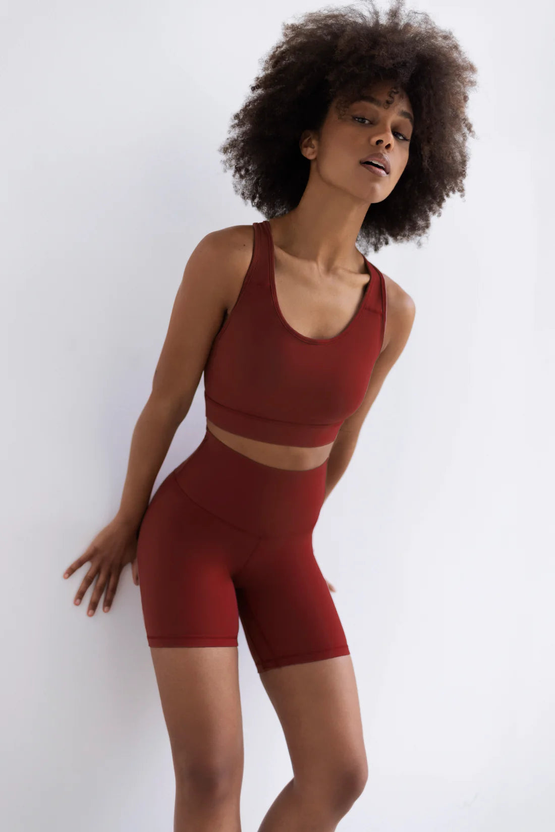 top gym mujer rojo para yoga