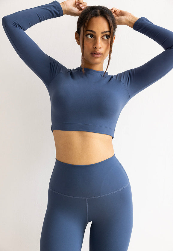 Total Look Total Look - Crop Top Peito Dark Blue