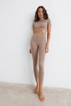 Cedar Brown Capri Legging