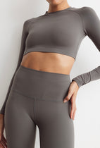 Crop Top Peito Slate Gray