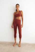 Wine Capri Leggings 