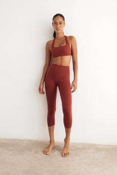 Leggings Capri couleur vin