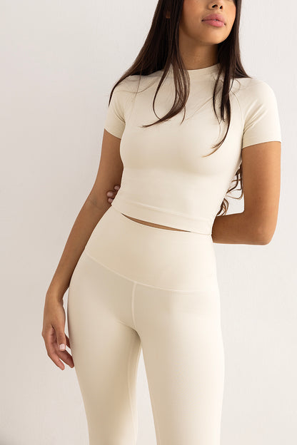 Top camiseta Lua Cream