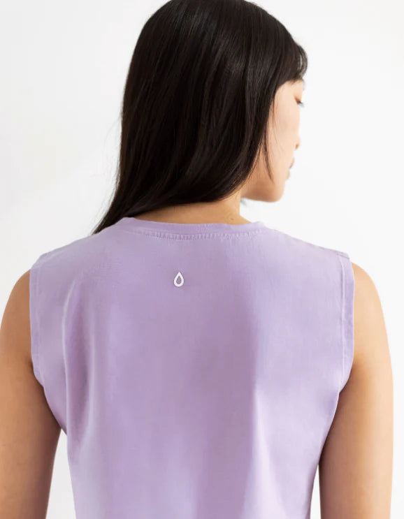 camiseta algodon yoga morado