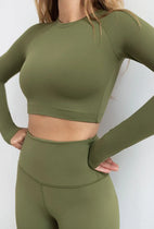 Crop Top Peito Dark Olive